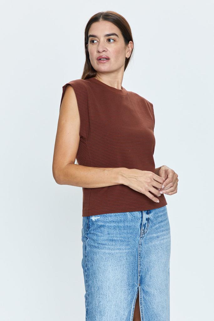 Pistola Denim Marina Tee - Espresso Stripe
