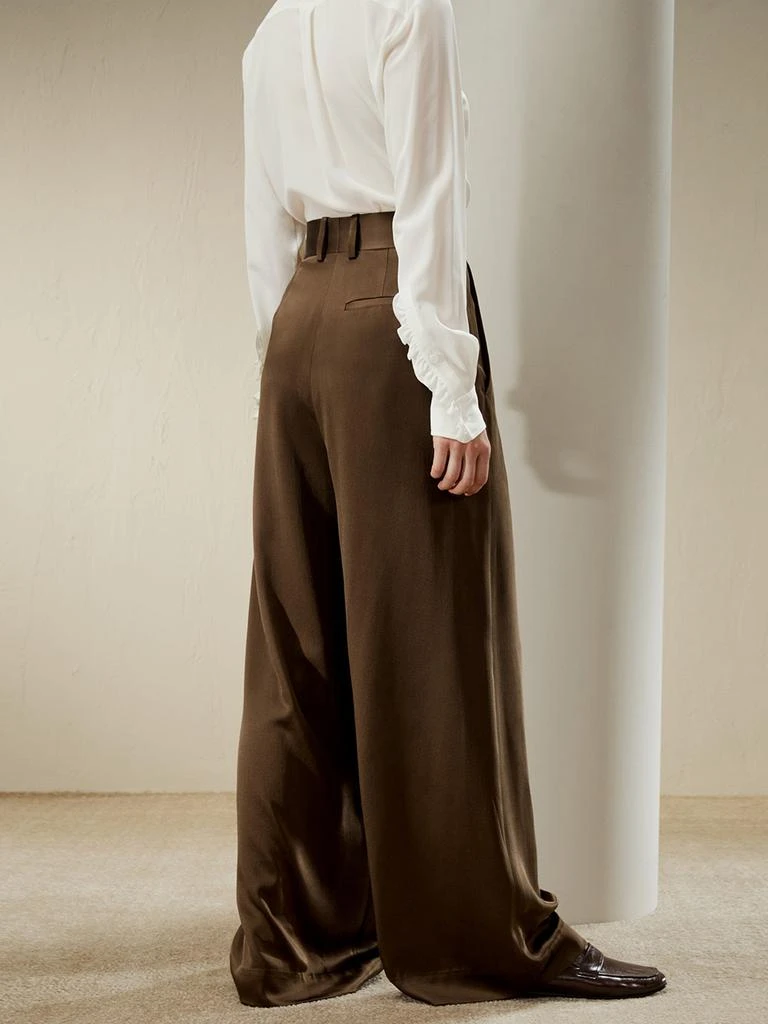 LILYSILK High-Waisted Wide Leg Dense Silk Pants for Women 2