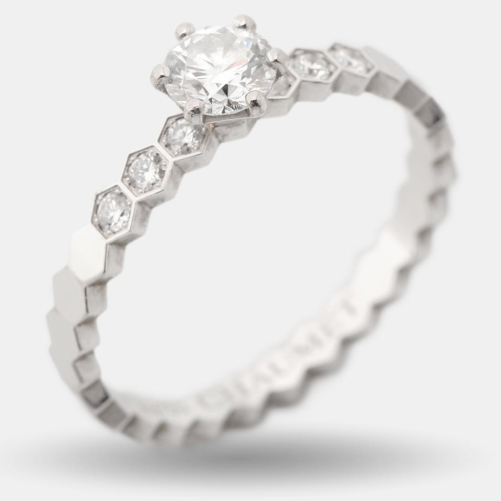 Chaumet Bee My Love Solitaire 0.33Ct Diamond 18K White Gold Ring