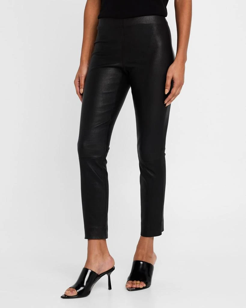 Vince Cropped Leather Leggings 4
