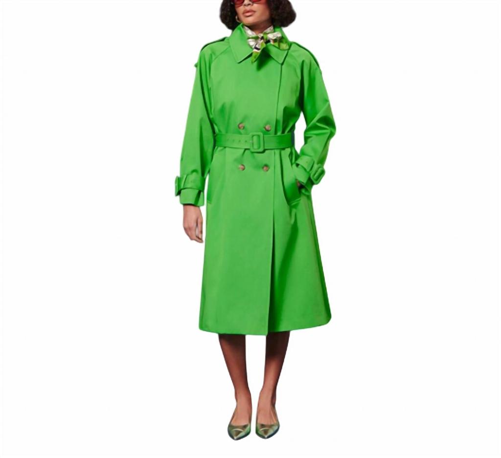 Tara Jarmon Ivan Trench Coat In Green