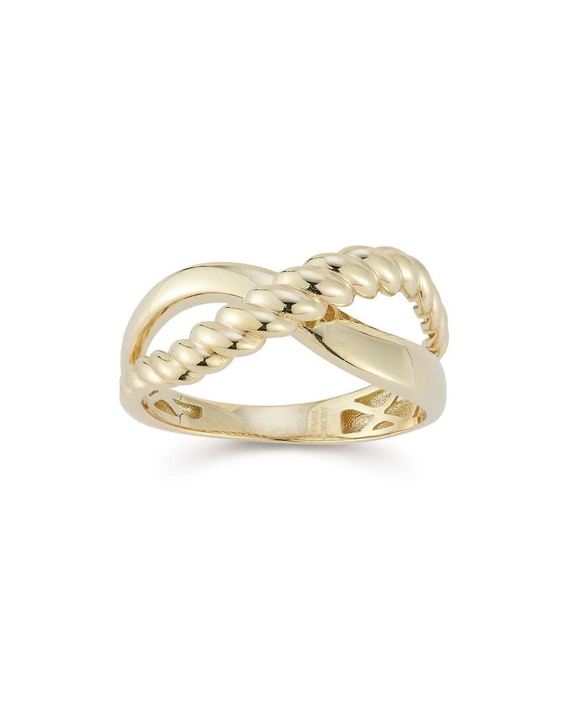 Bloomingdale's Fine Collection Criss Cross Ring in 14K Yellow Gold 2