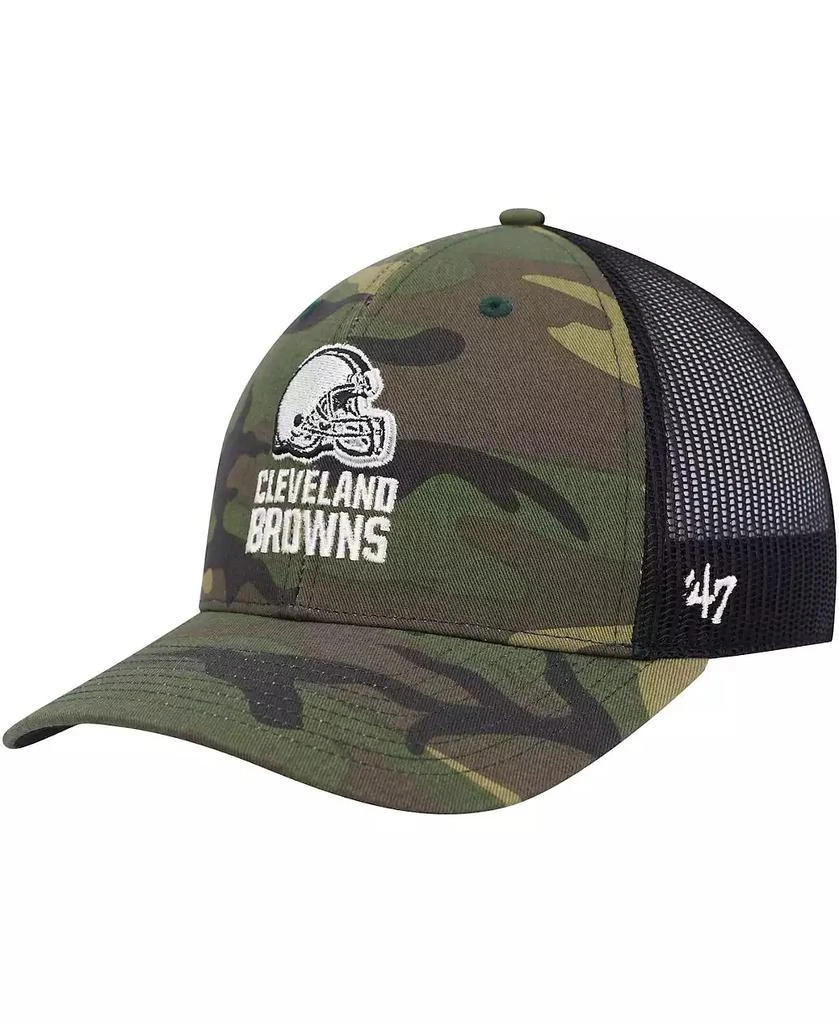47 Brand Men's Camo, Black Cleveland Browns Trucker Adjustable Hat 2