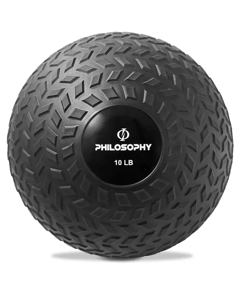 Philosophy Gym Slam Ball, 10 LB - Weighted Fitness Medicine Ball with Easy Grip Tread 1