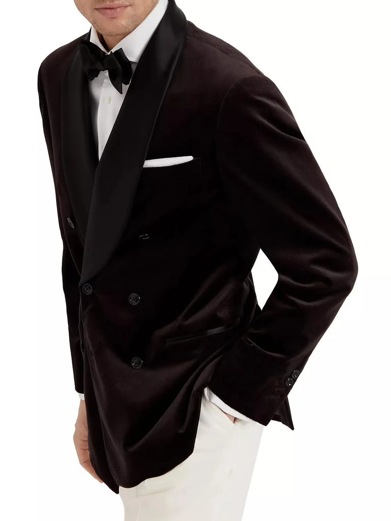 Brunello Cucinelli One and a Half Breasted Tuxedo Jacket with Shawl Lapels 3