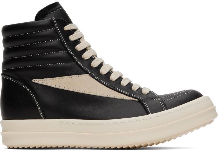 Rick Owens Black Porterville High Vintage Sneakers