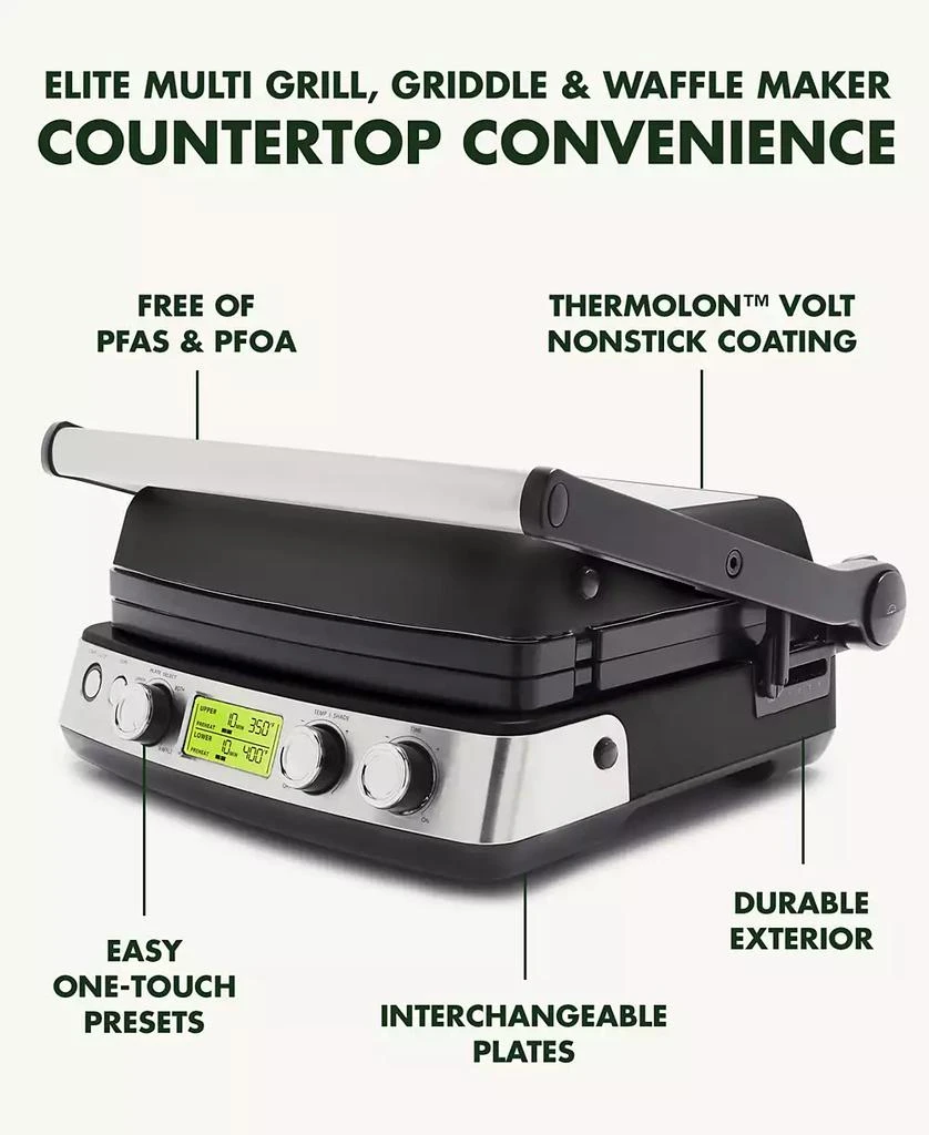 Greenpan Elite Multi Grill, Griddle, Waffle Maker 3