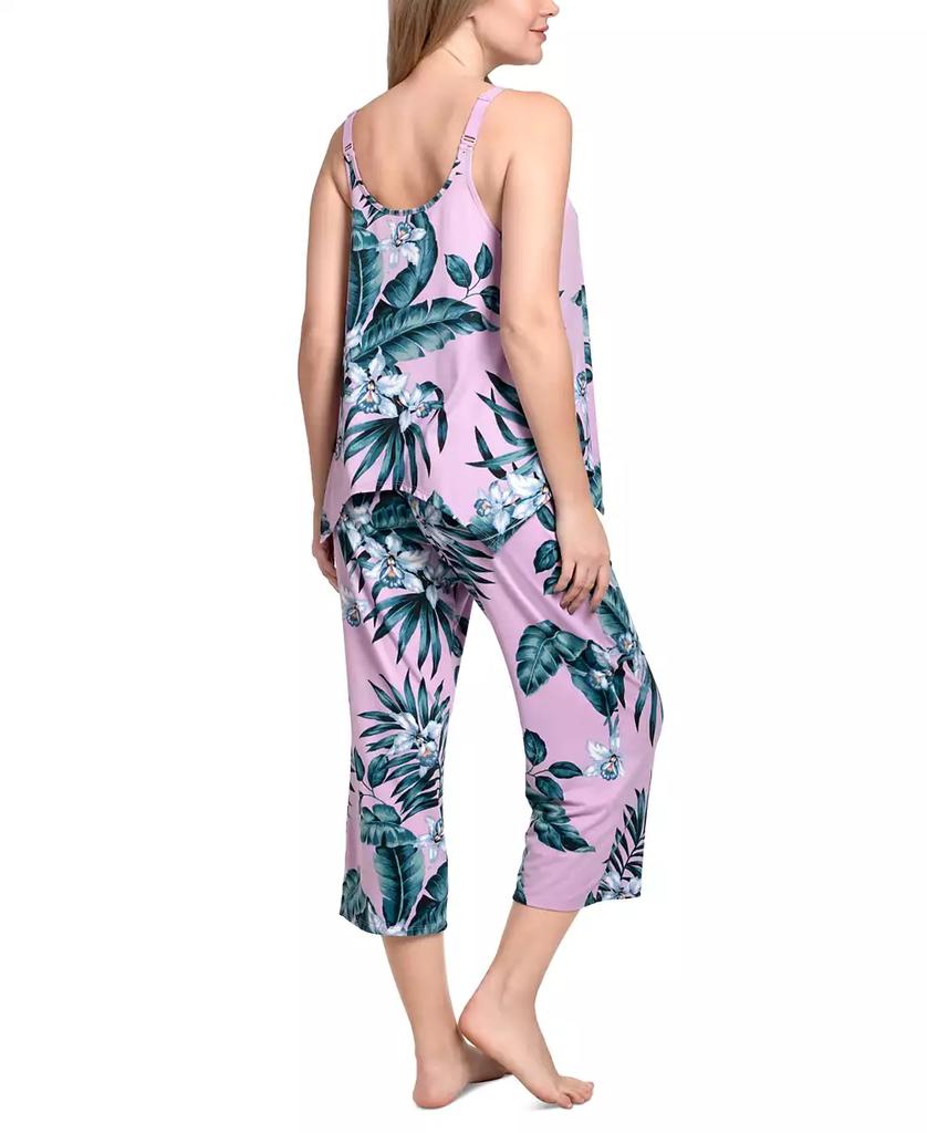 Linea Donatella Women's Rhadna Cropped Pant Pajama Set