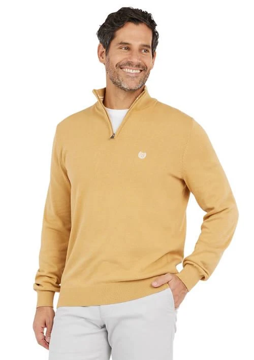 CHAPS Solid 1 4 Zip Sweater 1