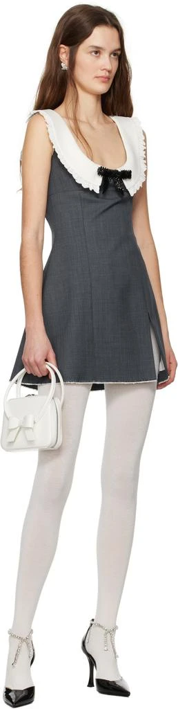 Shushu/Tong Gray Round Neck Sleeveless Minidress 4