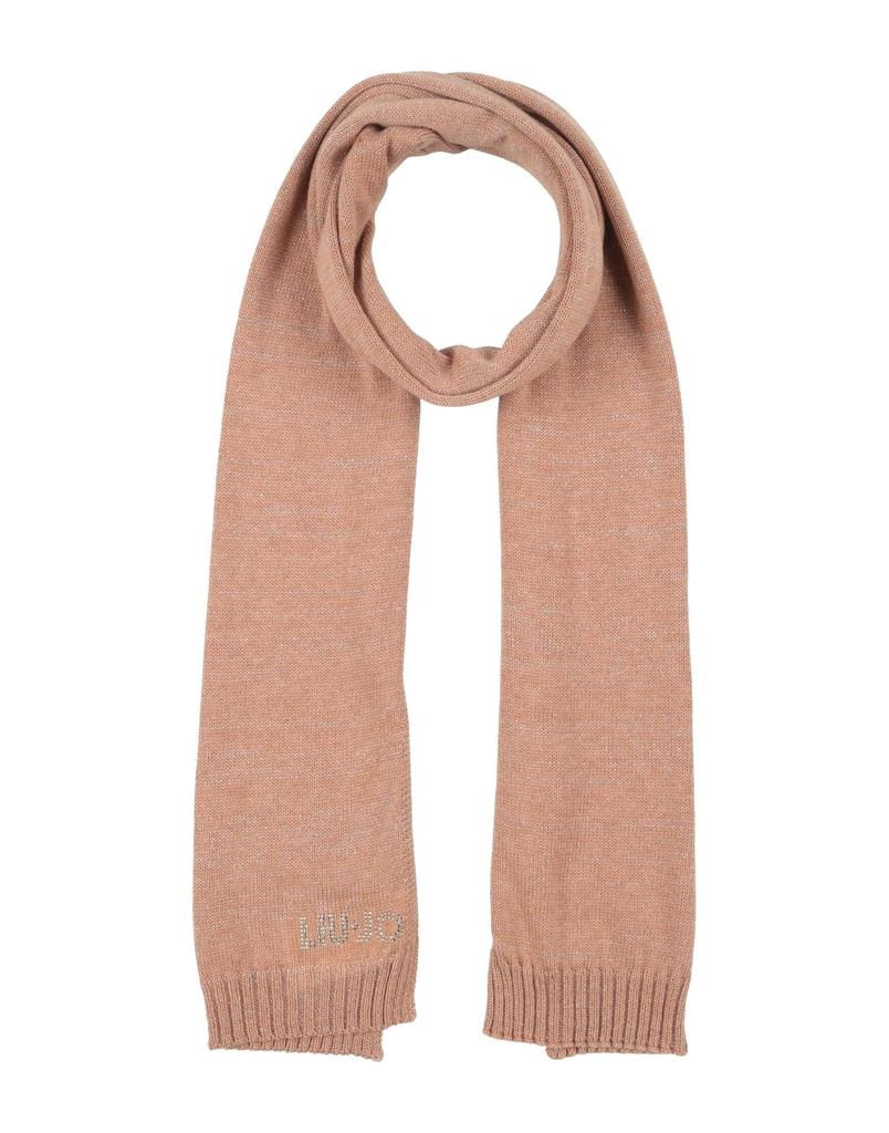 スカーフ LIU JO Woman Scarf Camel 2F3142T0300 00070 LIU JO Écharpe camel éco-durable avec logo chaîne imprimé