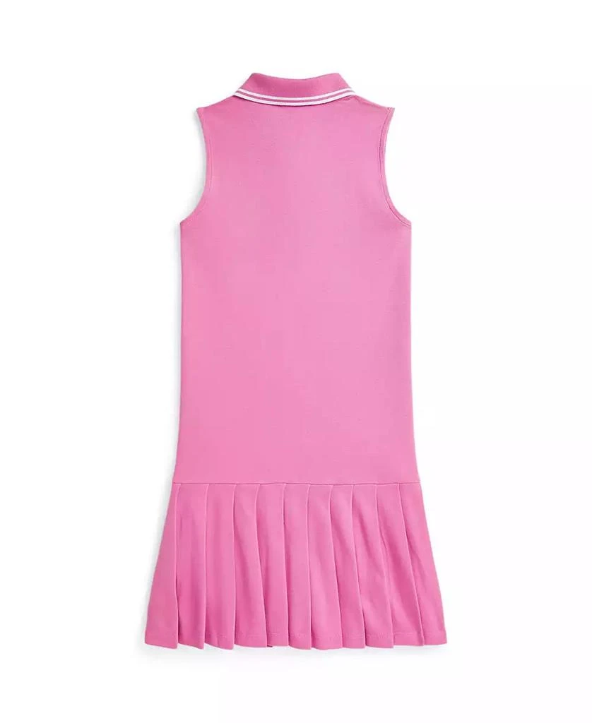 Ralph Lauren Big Girls Pleated Stretch Mesh Polo Dress 2