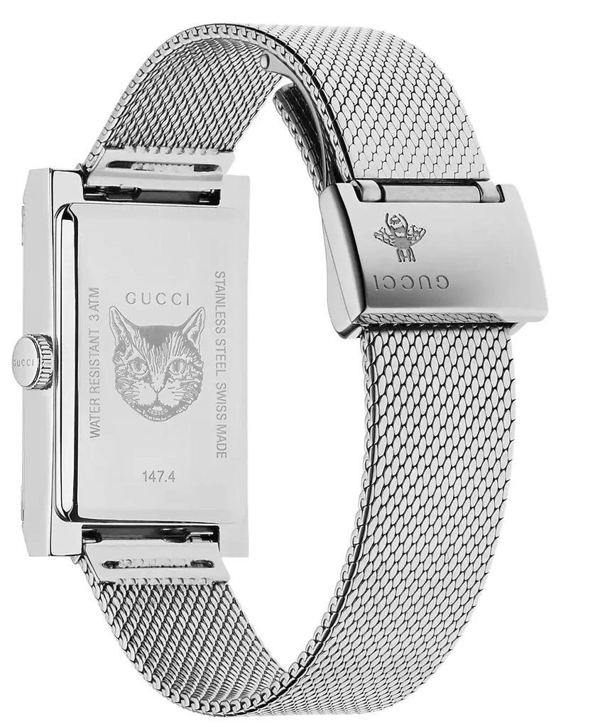 Gucci G-Frame Stainless Steel Mesh Bracelet Watch 21x34mm 4