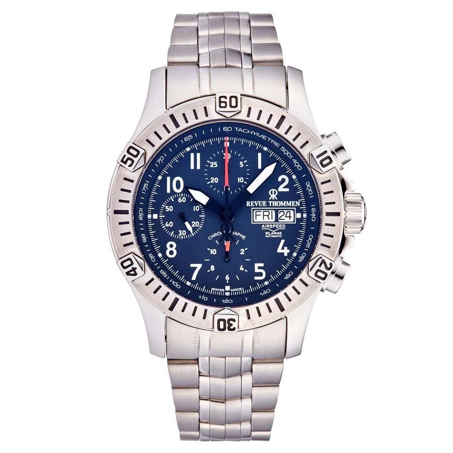 Revue Thommen Airspeed X Large Chronograph Automatic Blue Dial Men's Watch 16071.6125 1