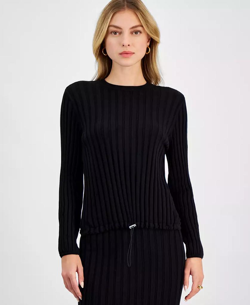 Bar III Ribbed-Knit Midi Sweater Dress- Black- Size XS並行輸入品　送料無料 bar III Womens Ribbed-Knit Midi Sweater Dress, Black, Medium