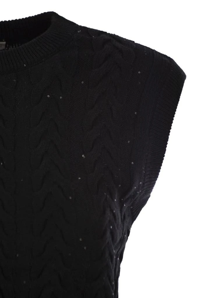 Brunello Cucinelli Brunello Cucinelli Dazzling Double Cable Knitted Waistcoat 4