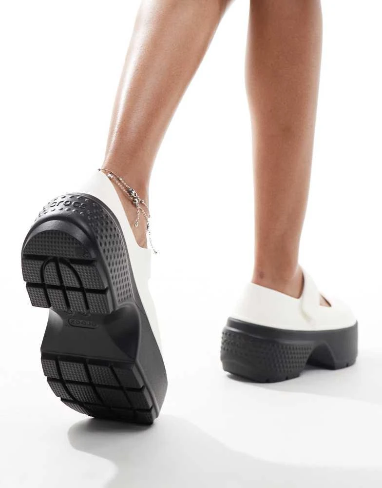 Crocs Crocs stomp mary janes in white 4