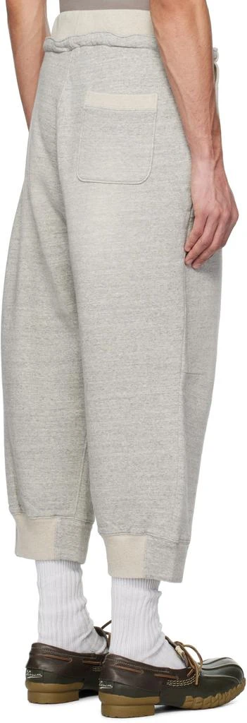 R13 Gray Deconstructed Cropped Sweatpants 3