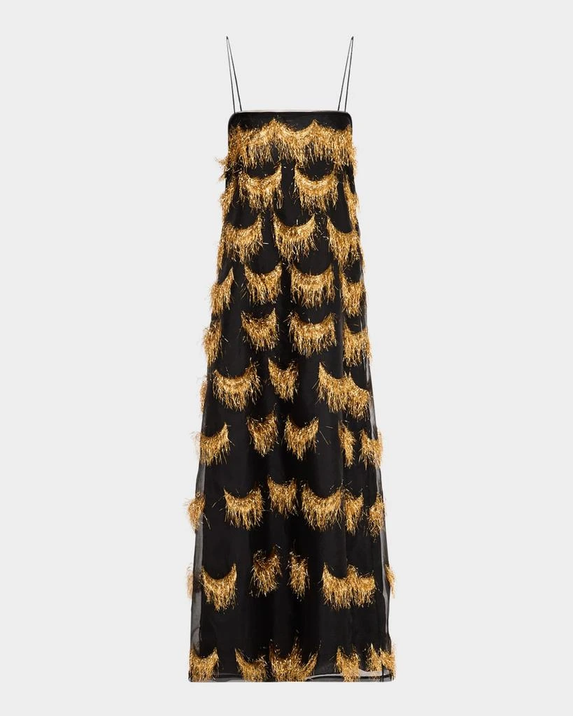 Ulla Johnson Orianne Metallic Fringe Dress 1