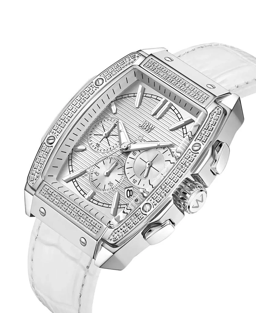 Jbw Men's Echelon Chronograph White Genuine Calf Leather Watch 3