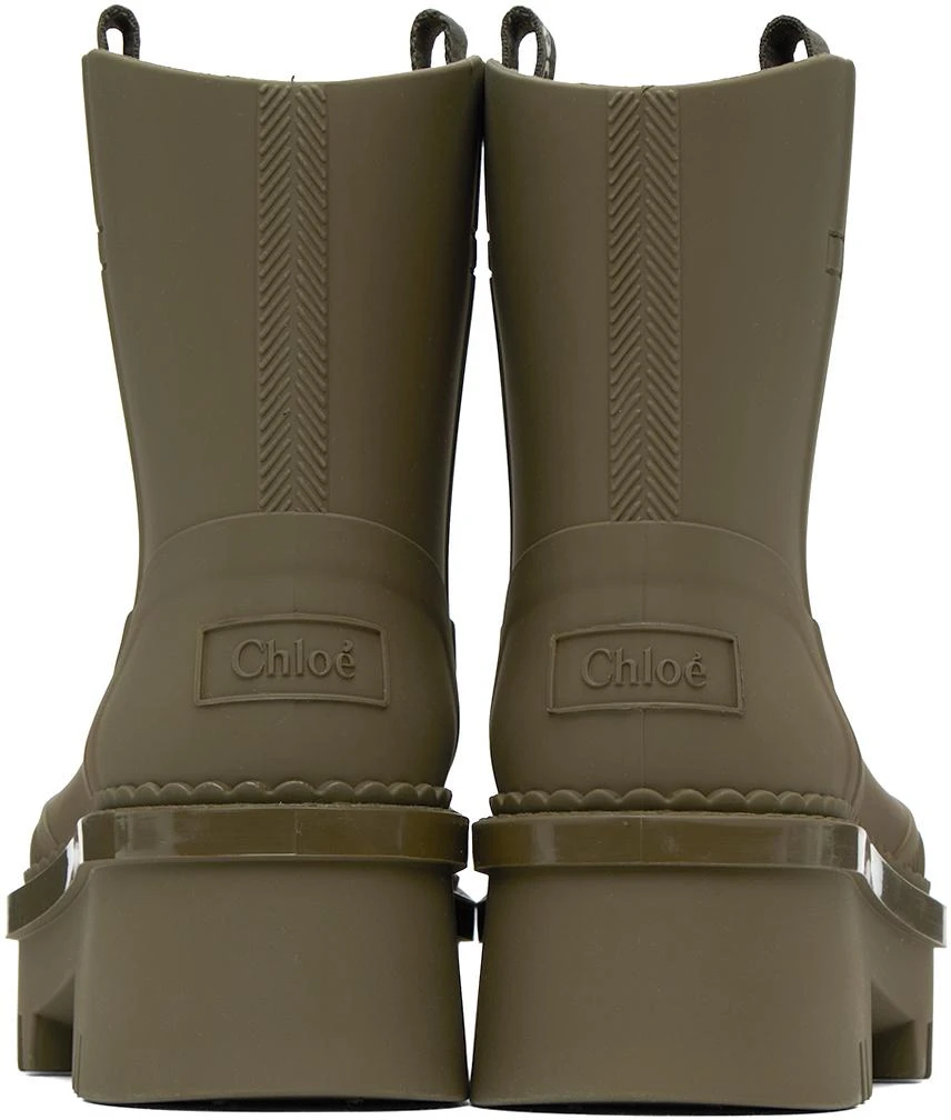 Chloé Khaki Raina Rain Boots 2