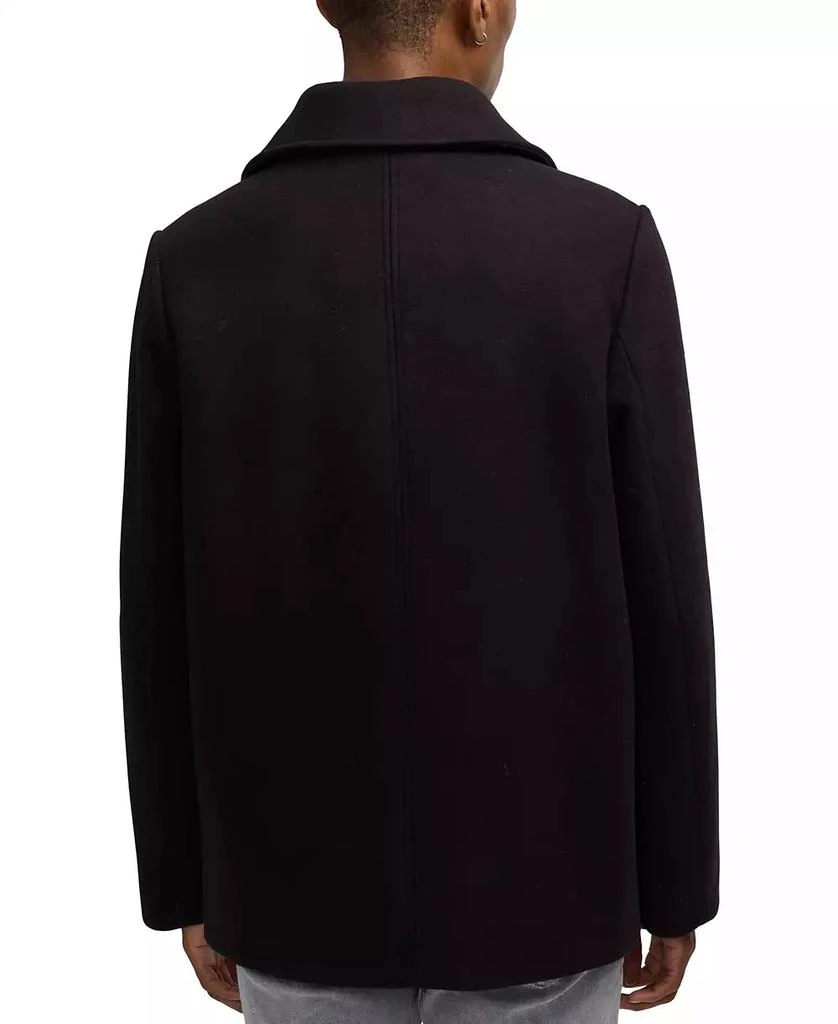 Scotch & Soda Men's Izak Double Breasted Peacoat with Removable Fleece Collar 6