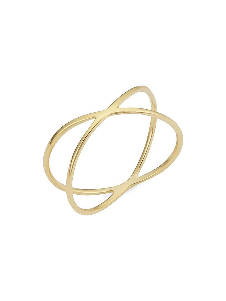 Oradina 14K Yellow Solid Gold West Side Ring 1