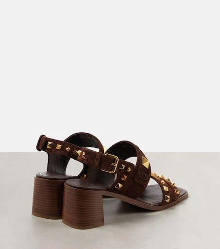 Valentino Plaster Caster Rockstud suede sandals 2