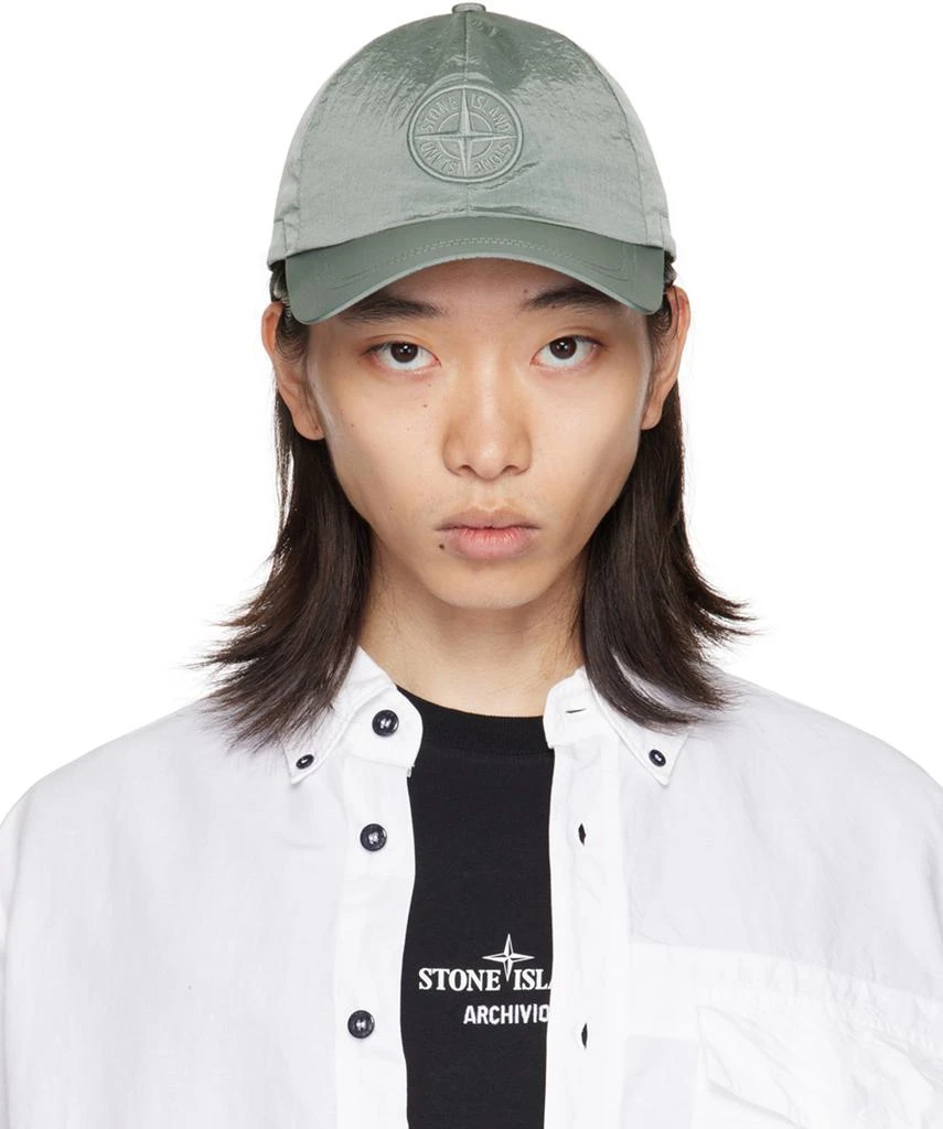 Stone Island Gray Nylon Metal Cap 1