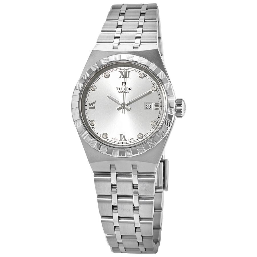 Tudor Royal Automatic Diamond Silver Dial 28 mm Watch M28300-0002