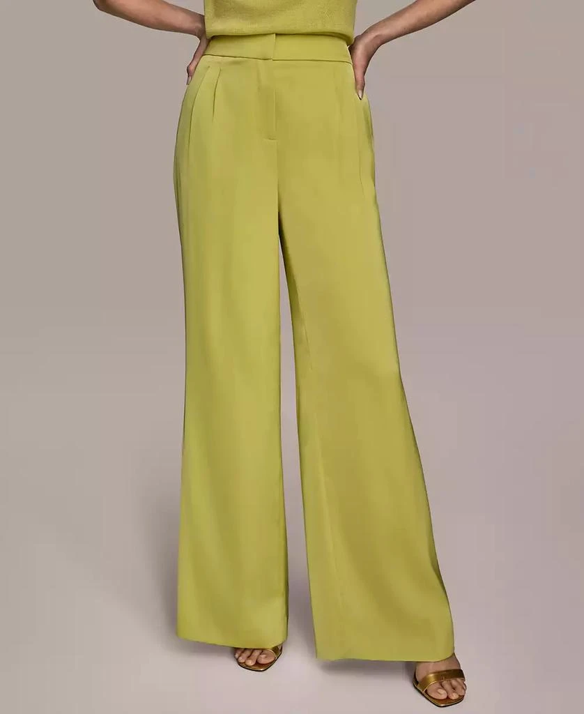 Donna Karan Women
s Satin Wide-Leg Pants 1