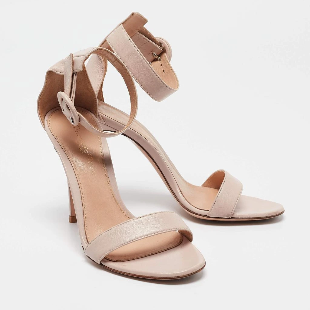 Gianvito Rossi Gianvito Rossi Beige Leather Portofino Ankle Strap Sandals Size 35 4