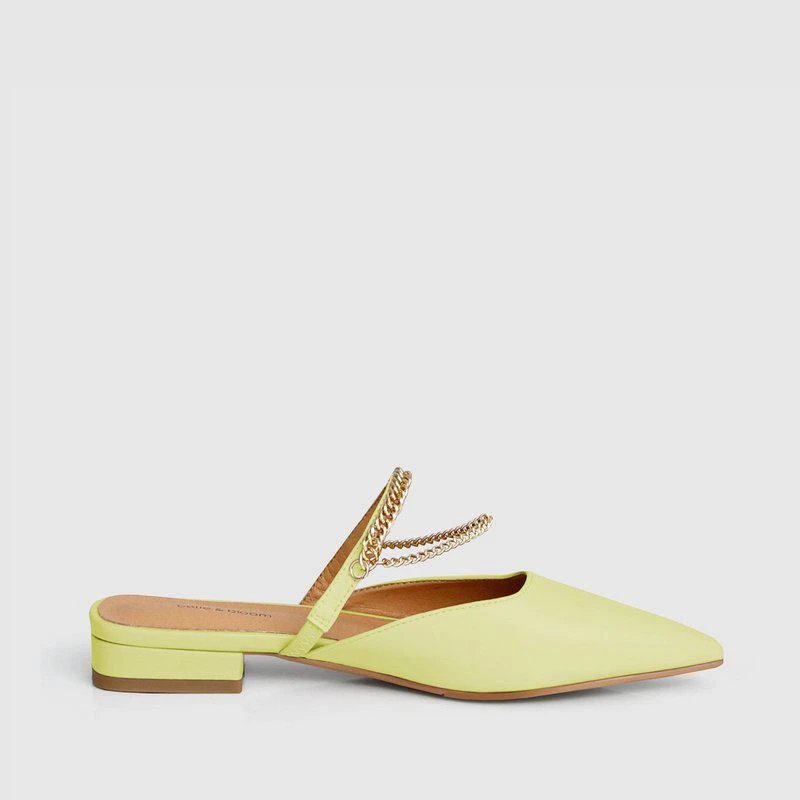 Belle & Bloom On The Go Leather Flat Citrus 1