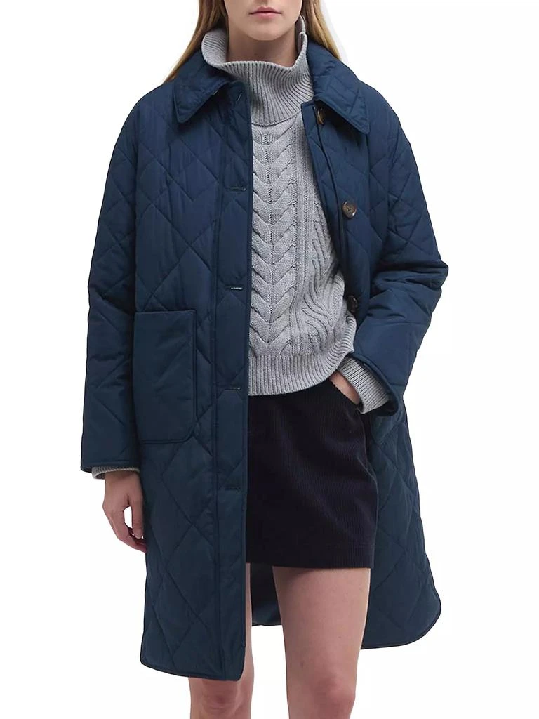 Barbour Cassandra Quilted Long Coat 2