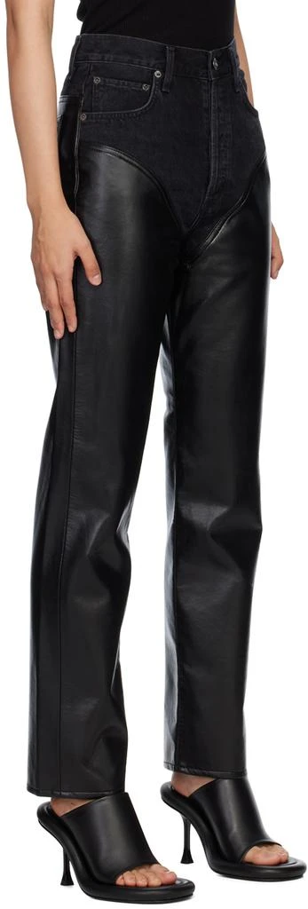 AGOLDE Black Harley Leather Pants 2