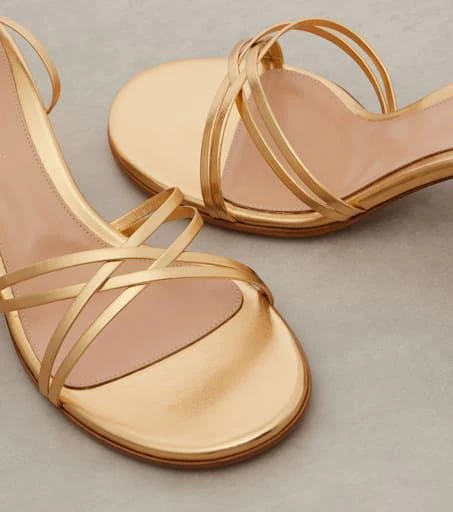 Gianvito Rossi Metallic leather sandals 5
