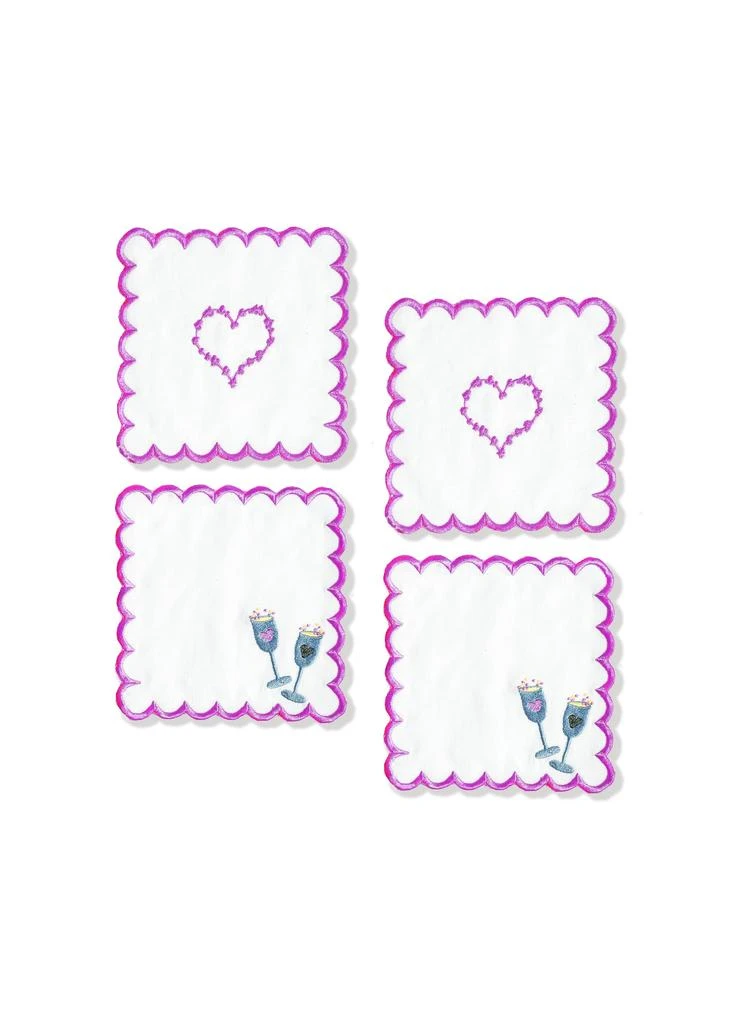 Tiramisu Cheers to Love Cocktail Napkins (Set of 4)