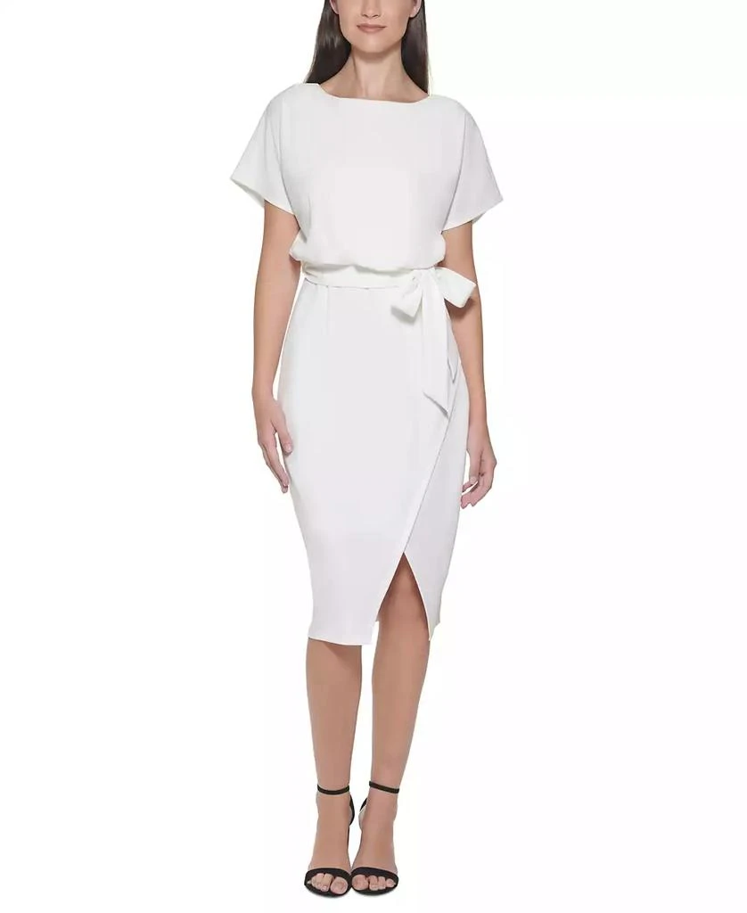 Kensie Blouson Wrap Dress 1