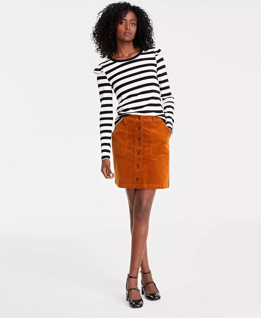 On 34th Women's Corduroy Button Mini Skirt, Created for Macy's