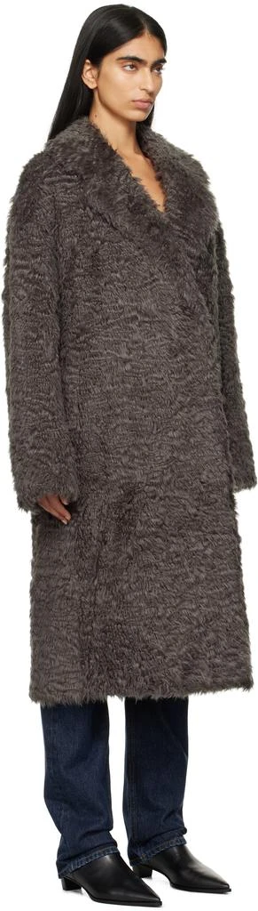 STAND STUDIO Gray Nicole Faux-Fur Coat 2