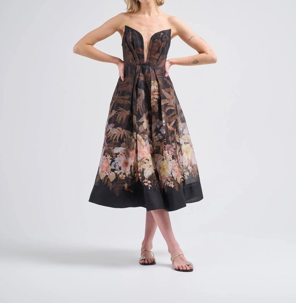 open lace back dress Illuminate Peplum Midi Dress