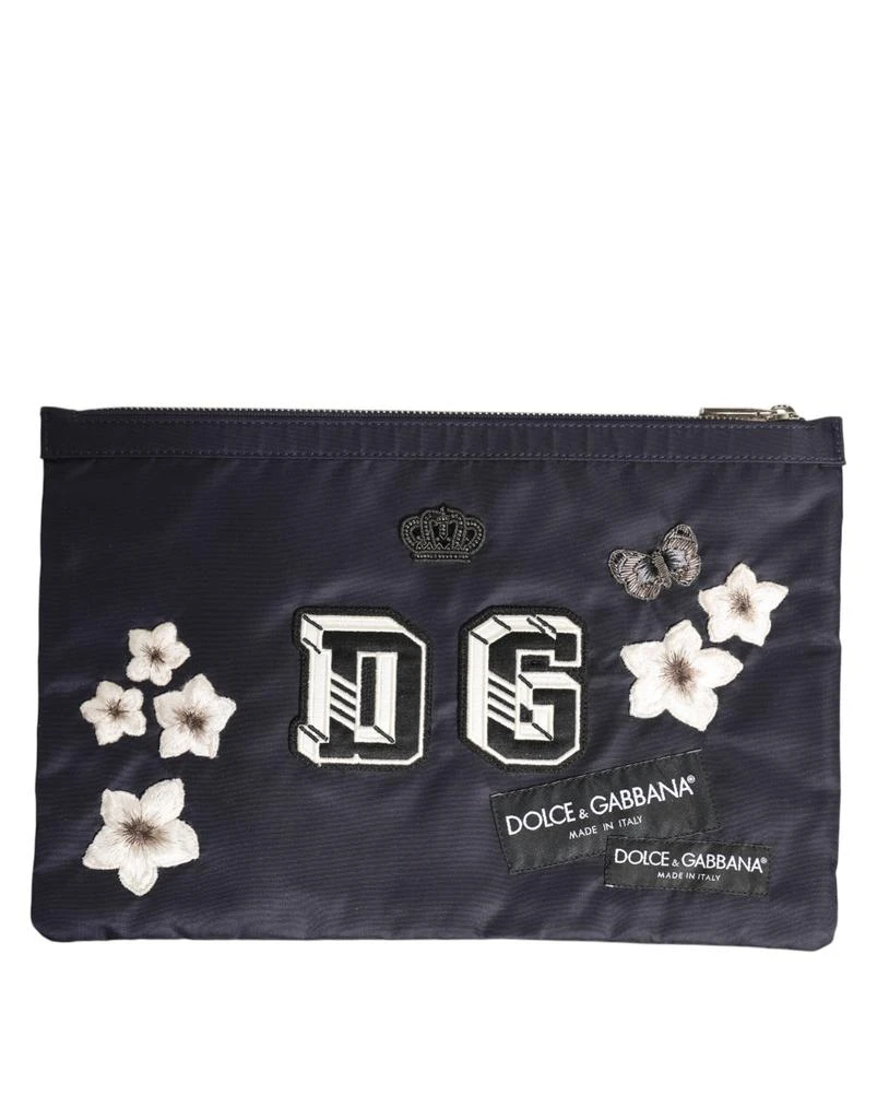Dolce 
Gabbana DG Logo Patch Embellished Pouch Clutch Men Borse Men
s Bag