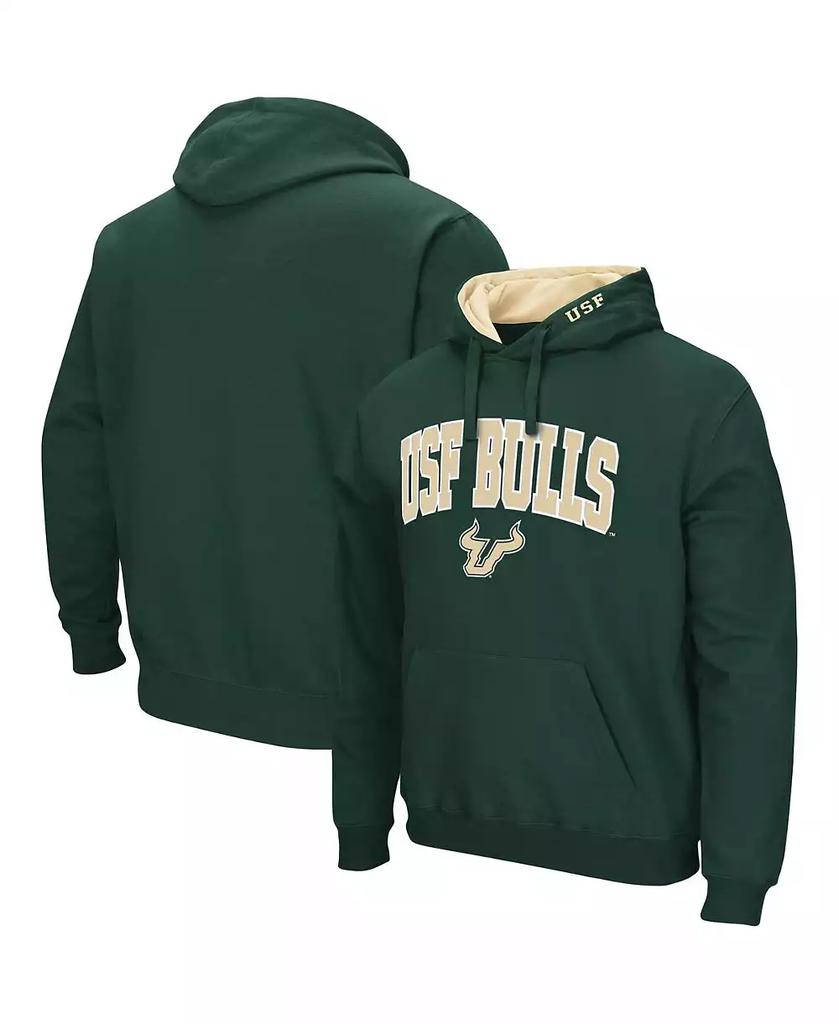 Colosseum Men's Green South Florida Bulls Arch and Logo Pullover Hoodie