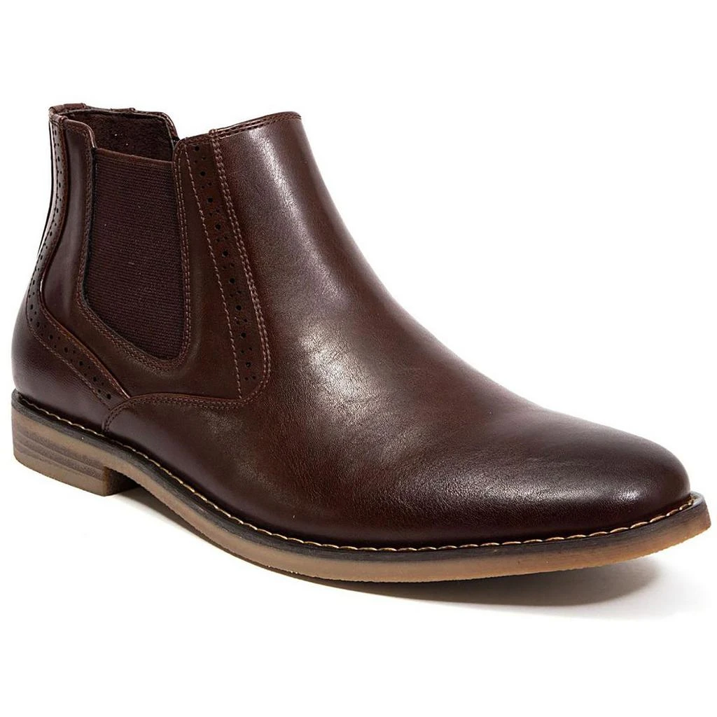 Deer Stags Mikey Mens Faux Leather Western Chelsea Boots 3