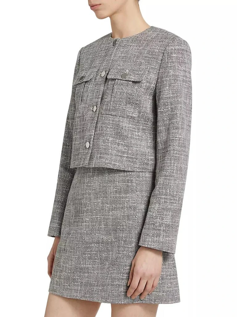 Theory Cotton Tweed Military Jacket 4