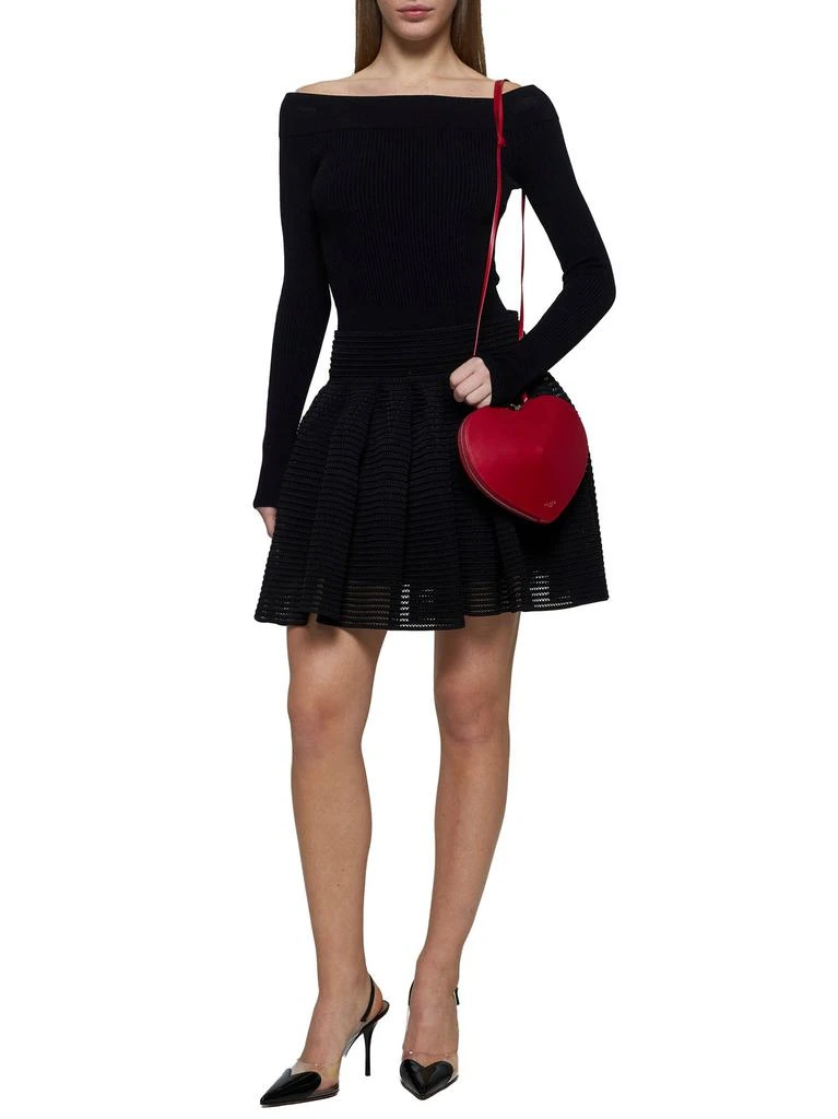 Alaïa Alaïa Off-Shoulder Ribbed Bodysuit 4