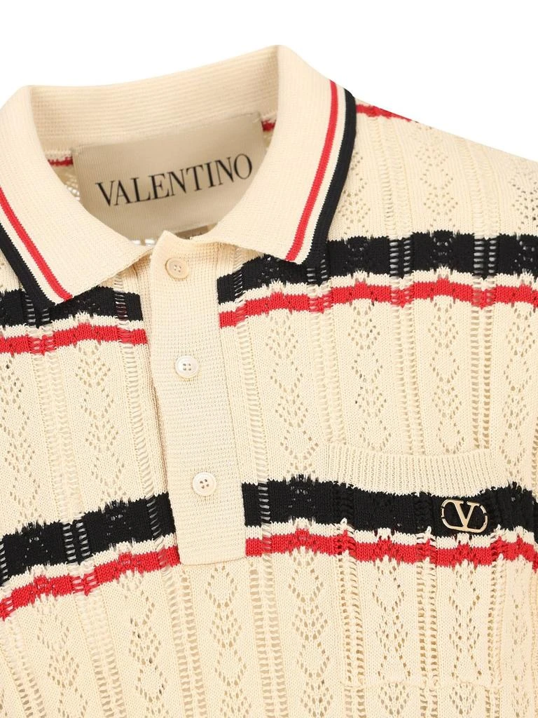 Valentino Valentino Striped Knitted Polo Shirt 3