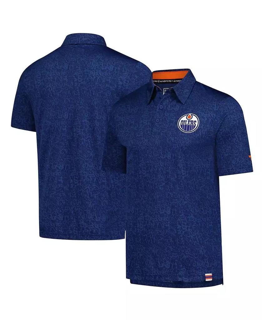 Fanatics Men's Royal Edmonton Oilers Authentic Pro Jacquard Polo Shirt 1