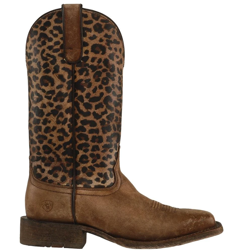 Ariat Circuit Savanna Leopard Square Toe Cowboy Boots 1