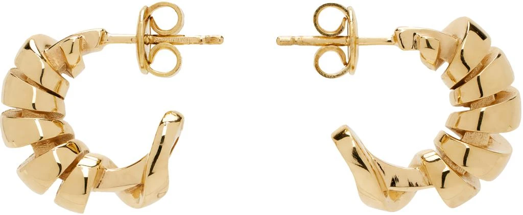 Bottega Veneta Gold Twist Earrings 1